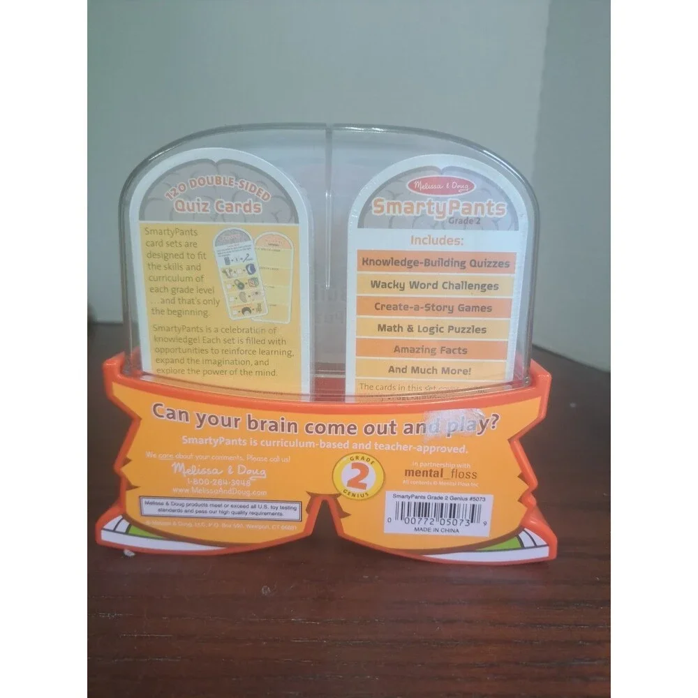 Melissa & Doug Smarty Pants Grade 2 120 Brain Building Cards W/ Questions...